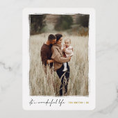 素晴らしい人生だ | クリスマスエレガントの写真 箔シーズンカード (正面)