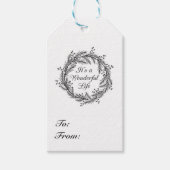 素晴らしい人生だ – クリスマスプレゼントラベル ギフトタグ (正面)