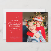 素晴らしい人生だ |ホリデーのフォトカード シーズンカード (正面)