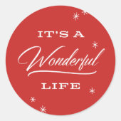 素晴らしい人生だ |ホリデースタンプ ラウンドシール (正面)