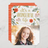 素晴らしい人生だ | 休日の写真カード シーズンカード (正面/裏面)