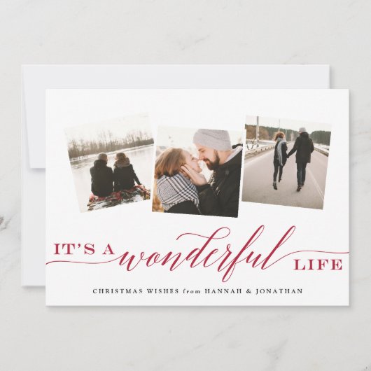 素晴らしい人生だ |写真コラージュカード シーズンカード (正面)