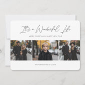 素晴らしい人生のクリスマスの新年の写真 シーズンカード (正面)