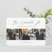 素晴らしい人生のクリスマスの新年の写真 シーズンカード (スタンド正面)