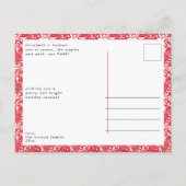 素晴らしい人生のクリスマスエレガントだ シーズンポストカード (裏面)