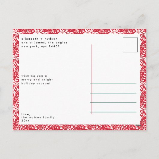 素晴らしい人生のクリスマスエレガントだ シーズンポストカード (裏面)