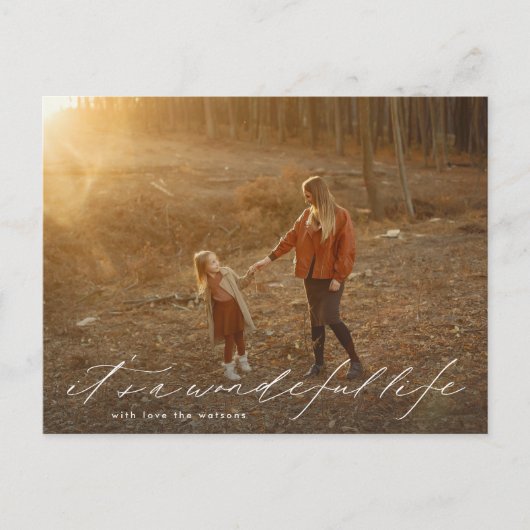 素晴らしい人生のクリスマスエレガントだ シーズンポストカード (正面)