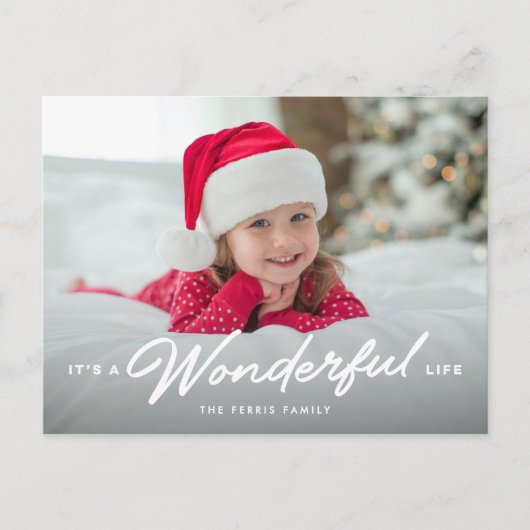 素晴らしい人生のクリスマスシンプルの一枚の写真だ シーズンポストカード (正面)