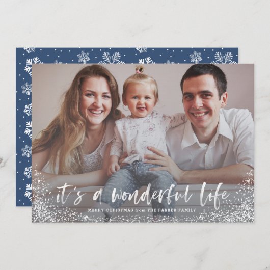 素晴らしい人生のクリスマス・フォトカード シーズンカード (正面/裏面)