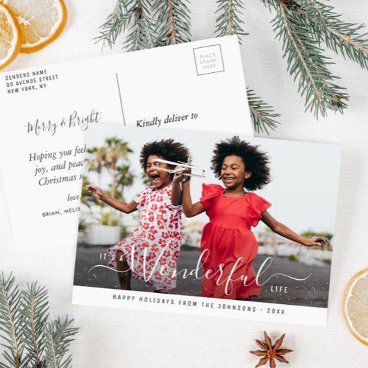 素晴らしい人生のクリスマス ポストカード