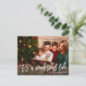 素晴らしい人生の休日のクリスマスのはがき シーズンポストカード (スタンド正面)