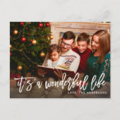 素晴らしい人生の休日のクリスマスのはがき シーズンポストカード (正面)