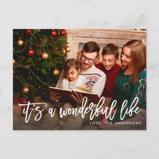 素晴らしい人生の休日のクリスマスのはがき シーズンポストカード (正面)