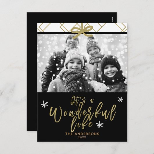 素晴らしい人生の休日モダンの写真 シーズンポストカード (正面/裏面)