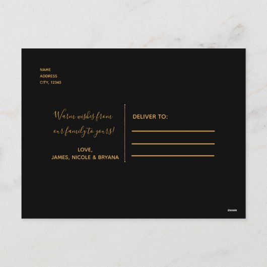 素晴らしい人生の休日モダンの写真 シーズンポストカード (裏面)