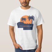 素晴らしい人生の白いベーシック Tシャツ (正面)