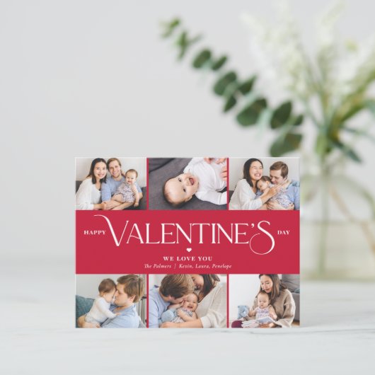 素晴らしい人生の編集可能なカラーバレンタインデーのはがき ポストカード (スタンド正面)