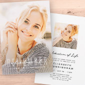 素晴らしい人生の記念写真を思い出モダンす 招待状