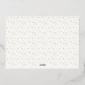 素晴らしい人生の金ゴールドのクリスマスフォト 箔シーズンカード (裏面)