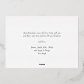 素晴らしい人生の金ゴールドブラッククリスマスフォト 箔シーズンカード (裏面)