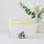 素晴らしい人生の黄色いクリスマスだ シーズンポストカード (スタンド正面)