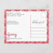 素晴らしい人生の黄色いクリスマスだ シーズンポストカード (裏面)