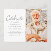 素晴らしい人生を祝おう シンプル モダン フォト ポストカード (正面)