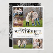 素晴らしい人生5時 |クリスマスフォトカード シーズンカード (正面/裏面)