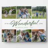 素晴らしい人生6つの写真の家族のコラージュ フォトプラーク (正面)