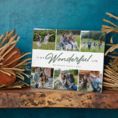 素晴らしい人生6つの写真の家族のコラージュ フォトプラーク (側面)