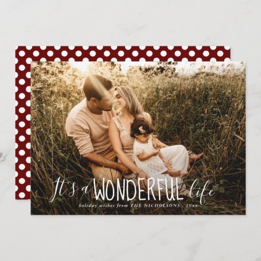 素晴らしい人生 |お洒落 |祝日の写真 シーズンカード (正面/裏面)