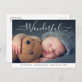 素晴らしい人生 | 出産発表 ポストカード (正面/裏面)