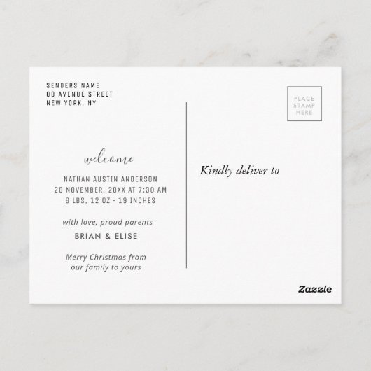 素晴らしい人生 | 出産発表 ポストカード (裏面)