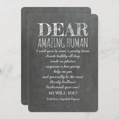 素晴らしい人間の花嫁おもしろいの提案のために 招待状 (正面/裏面)