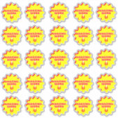 素晴らしい仕事おもしろい報酬先生ステッカーパック シール (正面)