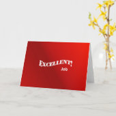 素晴らしい仕事 カード (黄色い花)