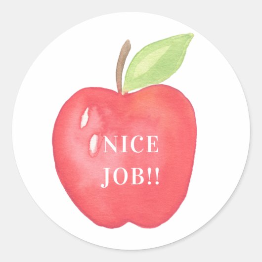 素晴らしい仕事 |クラスルームのcrest ラウンドシール (正面)