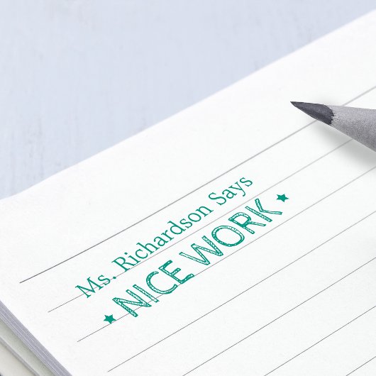 素晴らしい仕事 |パーソナライズされた先生 セルフインキングスタンプ