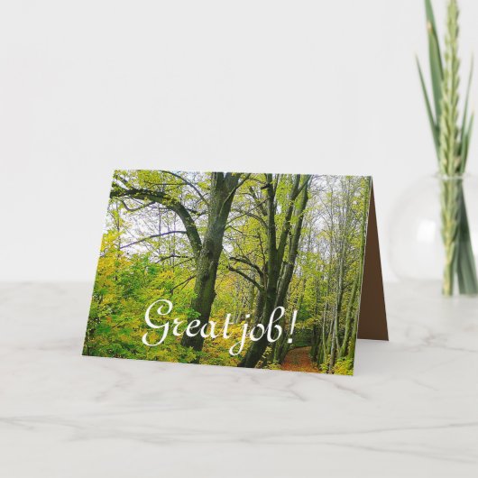 素晴らしい仕事 個性的な紅葉の運命 運命の サンキューカード (正面)