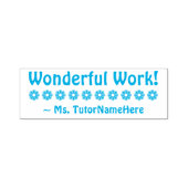 「素晴らしい仕事！」 +教育者カスタムの名前 セルフインキングスタンプ (デザイン)