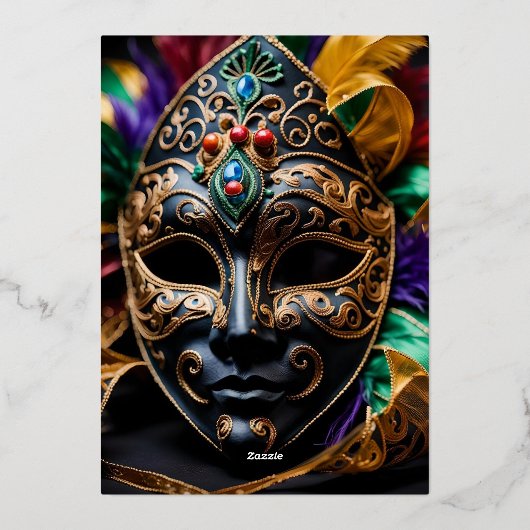 素晴らしい仮装誕生日フォイル招待状 箔招待状 (裏面)