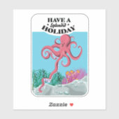 素晴らしい休日のイカを食べる シール (シート)