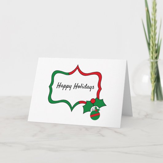 素晴らしい休暇と新年を迎える シーズンカード (正面)