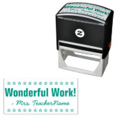 「素晴らしい作品！」+インストラクター名ラバースタンプ セルフインキングスタンプ (インサイチュ)