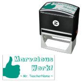 「素晴らしい作品!」+チューターの名前ラバースタンプ セルフインキングスタンプ (インサイチュ)