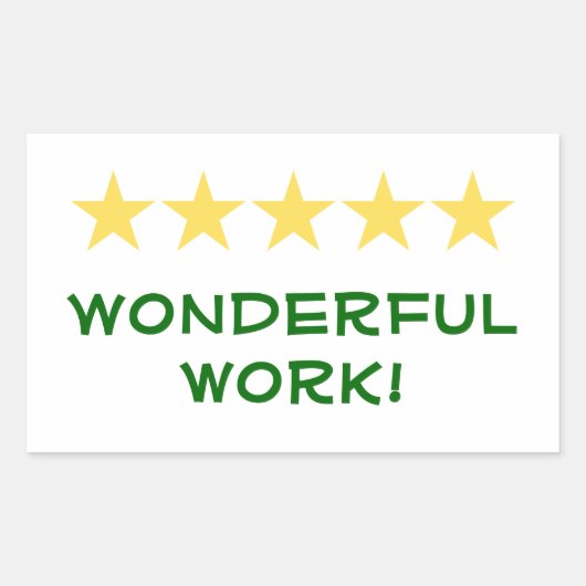 素晴らしい作品 – 先生ステッカーシリーズ(rec,basic) 長方形シール (正面)