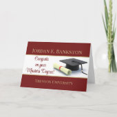 素晴らしい修士号！卒業 カード (正面)