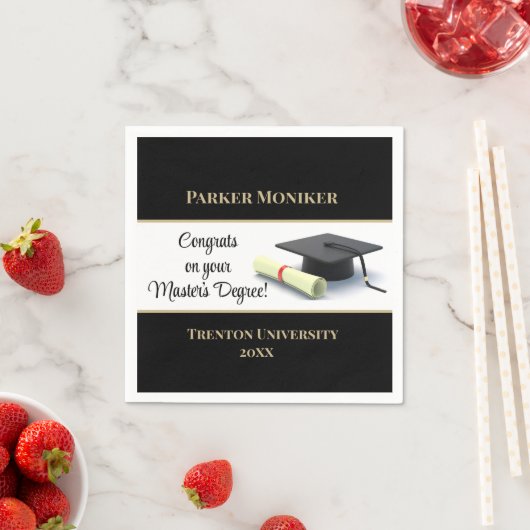 素晴らしい修士号！卒業 スタンダードカクテルナプキン (インサイチュ)
