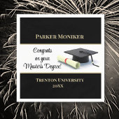 素晴らしい修士号！卒業 スタンダードカクテルナプキン