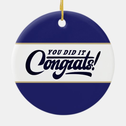 素晴らしい修士号!卒業 セラミックオーナメント (裏面)